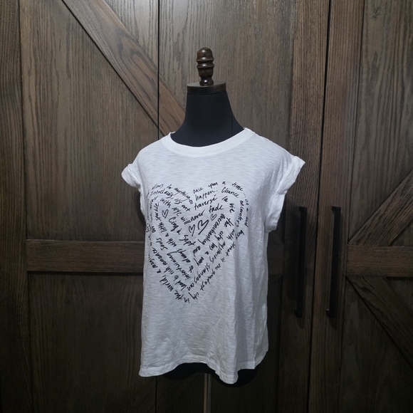 cinq a sept Tops - Cinq A Sept Heart Graphic Tee